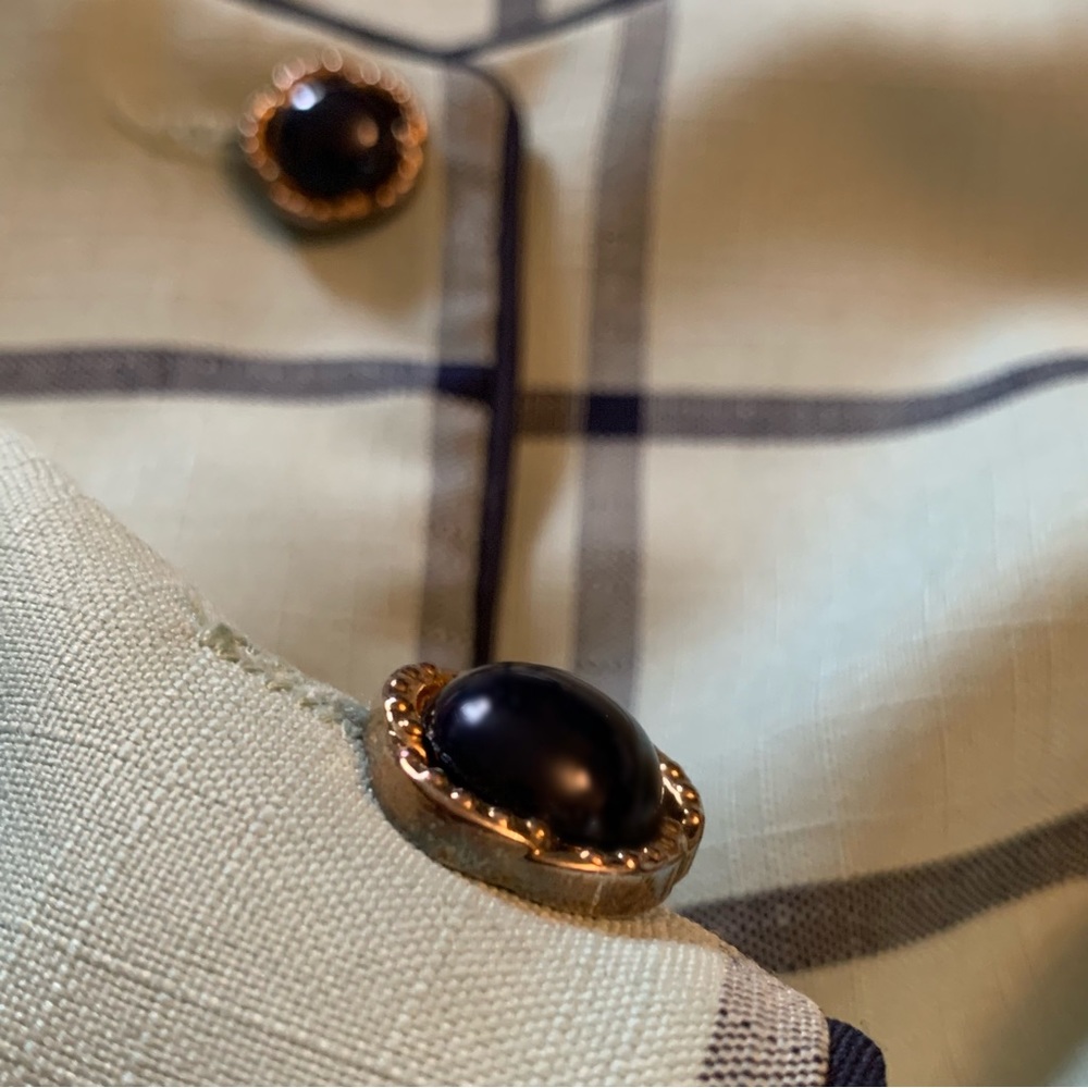 V I N T A G E :: Preppy Plaid Windowpane Boxy Sca… - image 5